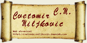 Cvetomir Miljković vizit kartica